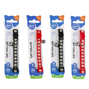 Duvo Cat Collar Nylon Mixed Colors 20 - 30cm / 10mm[Texture - Paws]