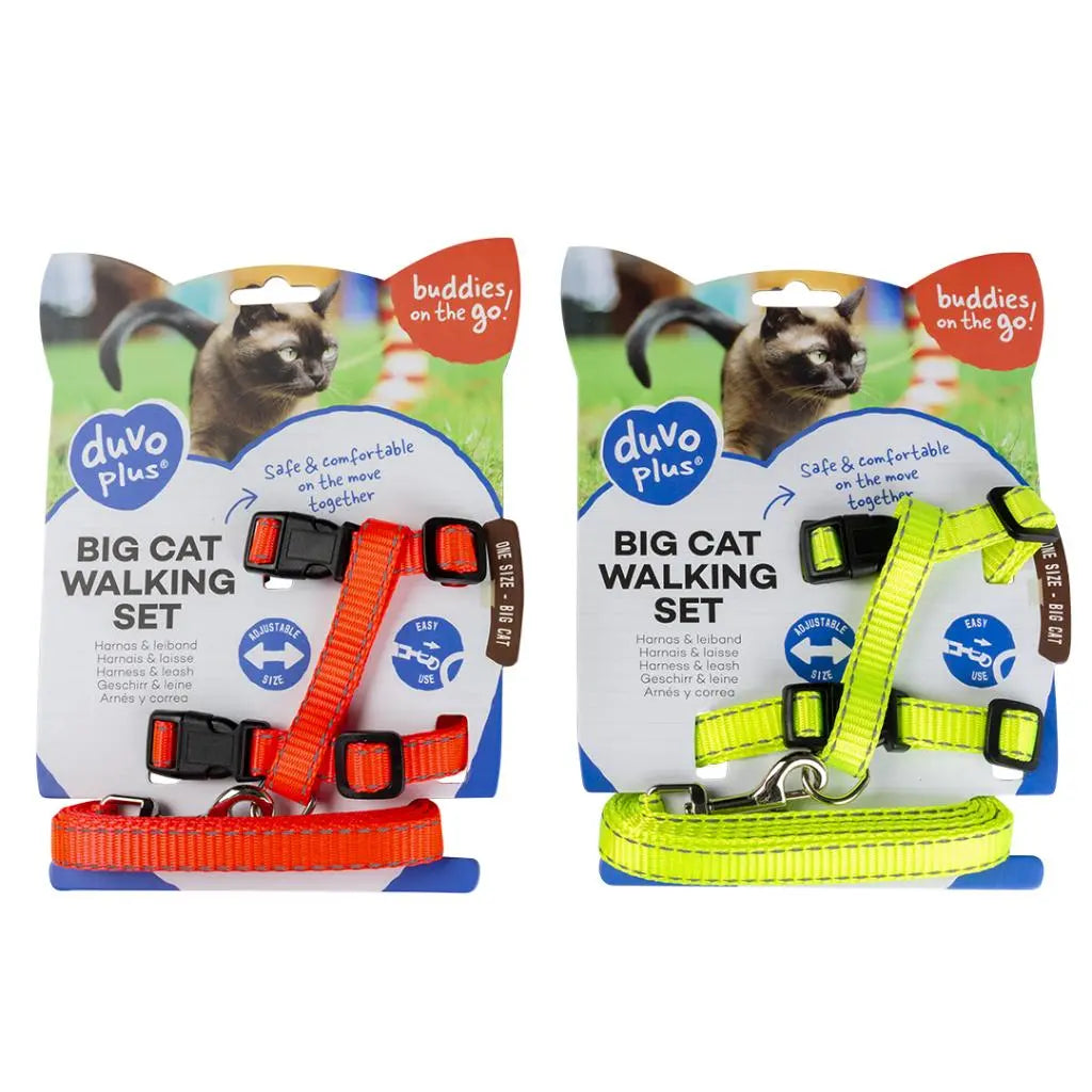 Duvo+ Big Cat Walking Set Reflective Uni 30-50cm / 12Mm - 125cm