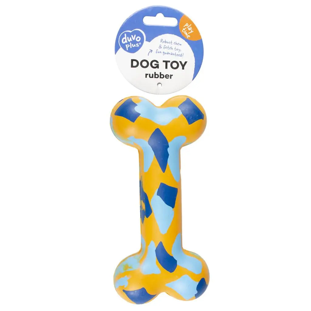 Duvo+ Rubber Bone Smash Multicolour - 18x8.6x4.2cm