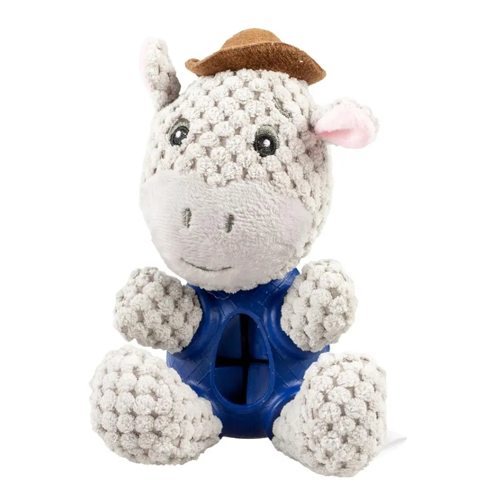 Duvo+ Plush & Rubber Donkey Dispenser Multicolour, 17x11x10cm