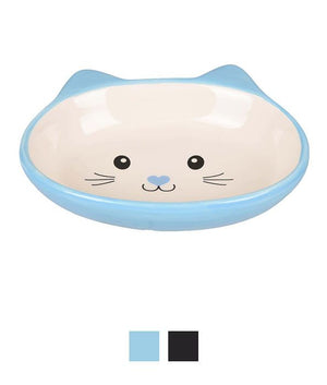 Flamingo Isa Ceramic Cat Bowl - BLACK