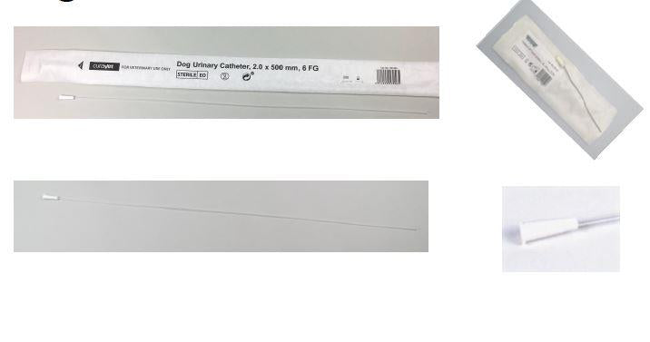 CURAVET DOG URINARY CATHETER, 2.0 X 500 MM, 6 FG, STERILE,
