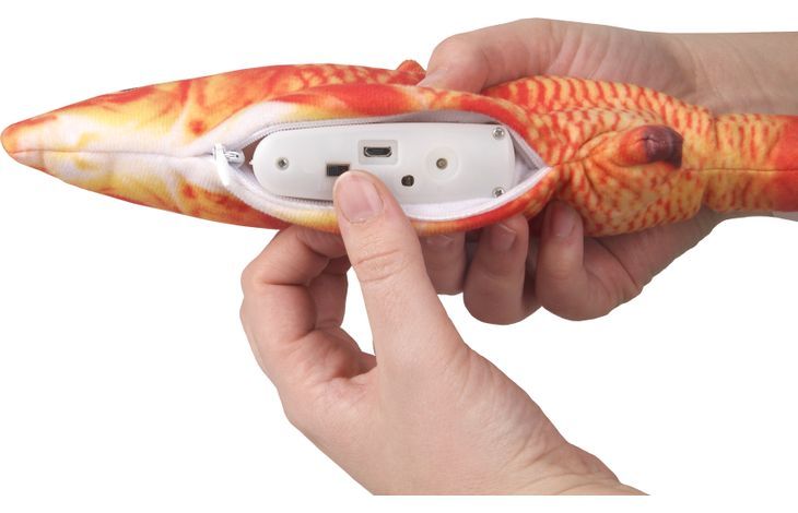 Flamingo Flounder Moving Fish Electronic Cat Toy 29cm - Orange