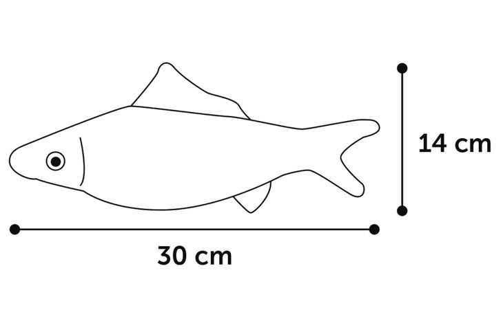 Flamingo Flounder Moving Fish Electronic Cat Toy 29cm - Orange