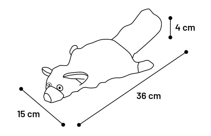 Flamingo Flapso Moving Racoon Electronic Cat Toy Grey 36cm - Grey