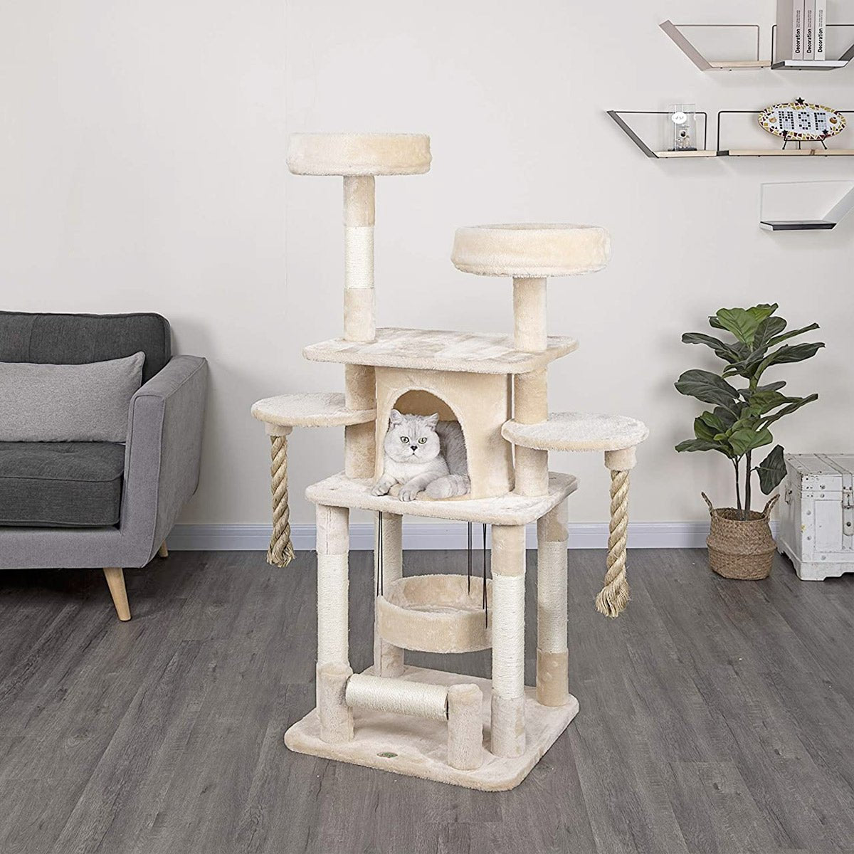 57.5″ Jungle Rope Cat Tree (F824) - Shopivet.com