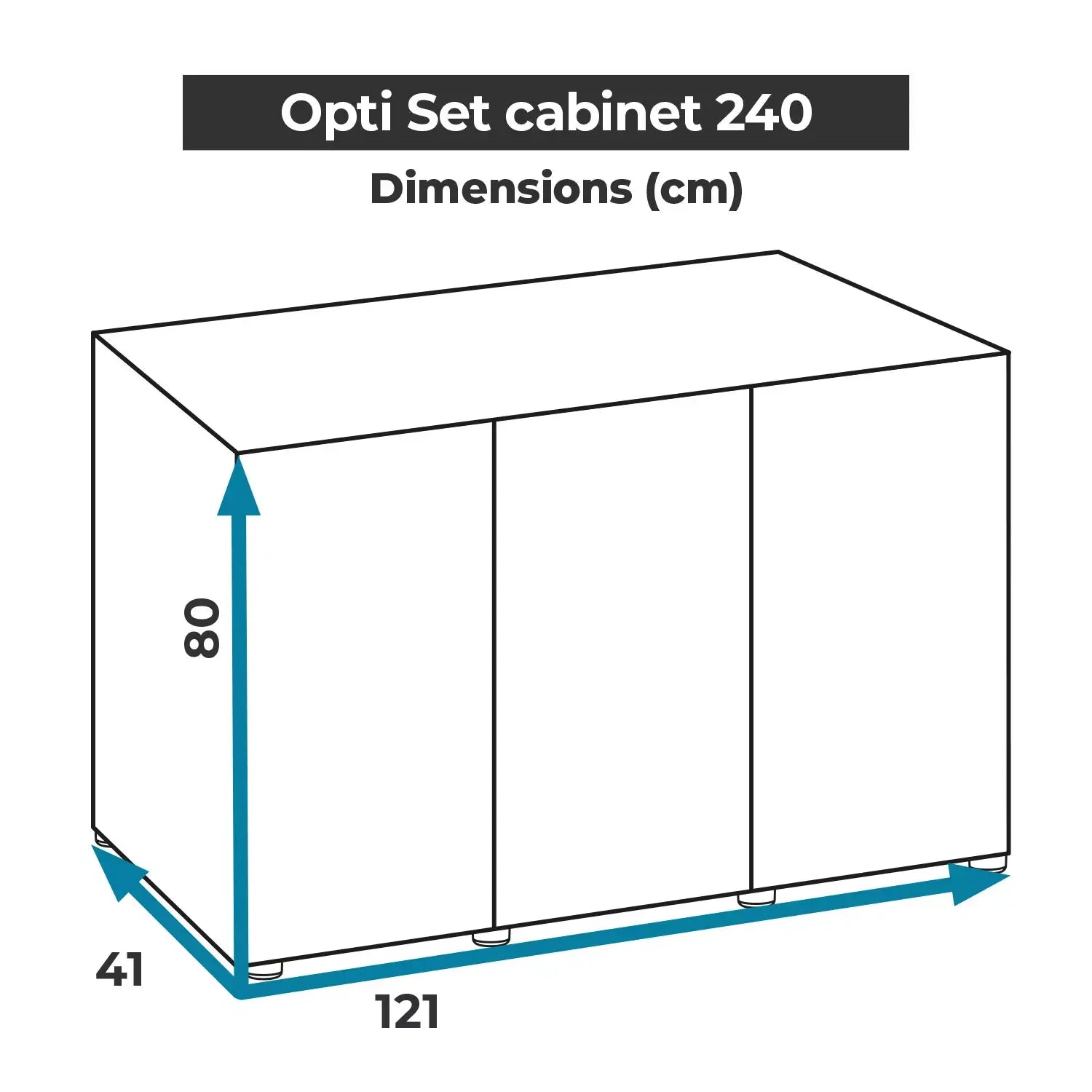 Aquael Cabinet Optiset Black[Size - 240 cm]