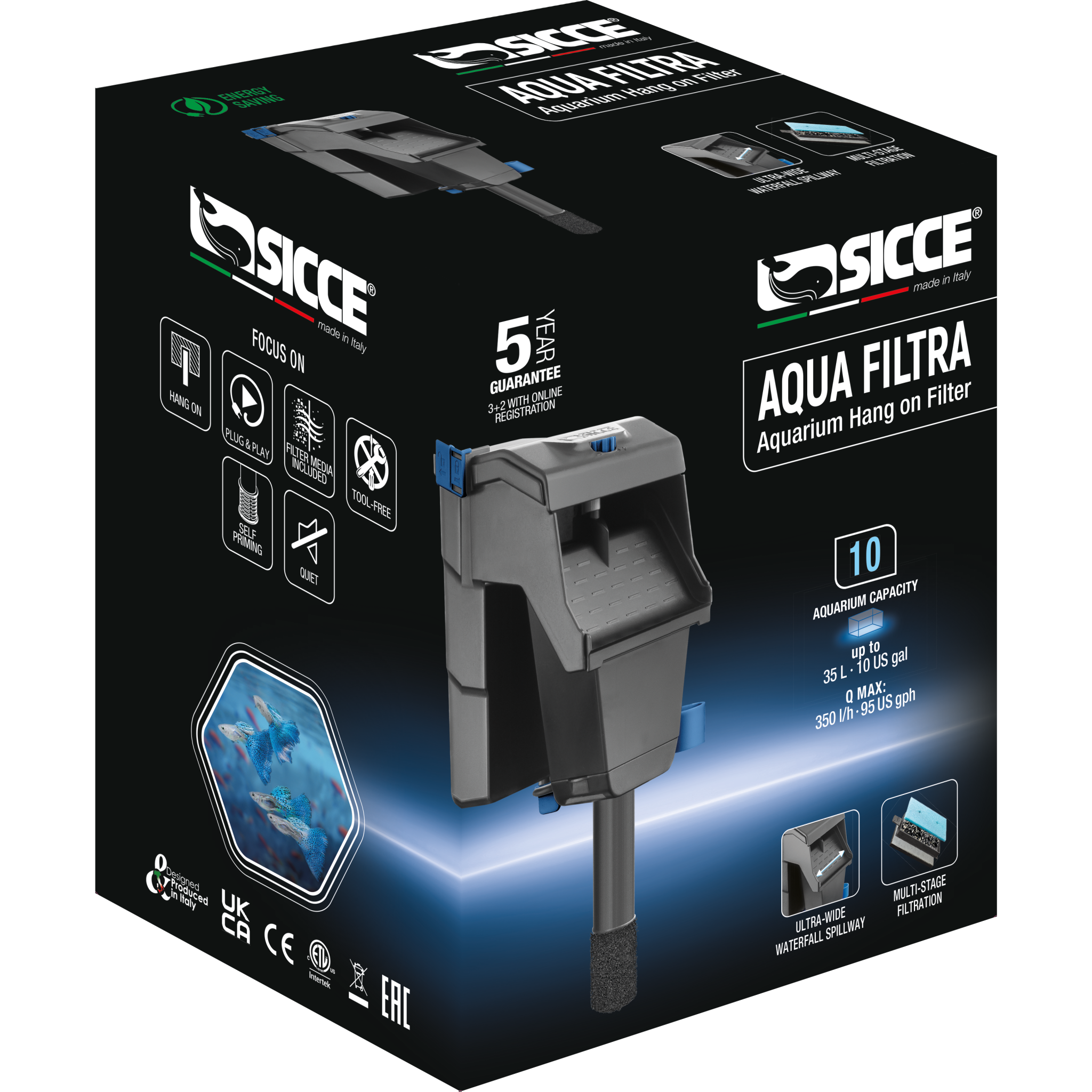 Hang On Aqua Filtra 10 - 220-240V/50Hz 2.2M 2P UK