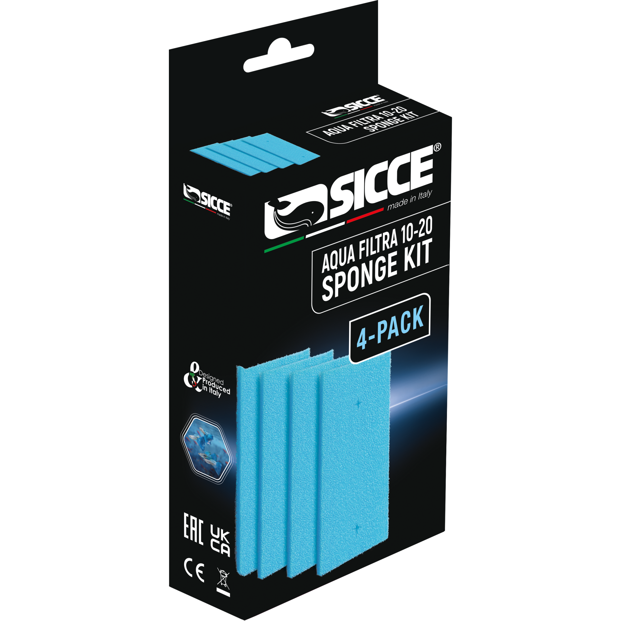 Aqua Filtra 10-20 Sponge Kit 4/pk