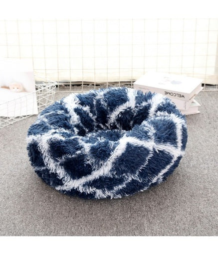 Pado Pet Fluffy Donut Cushion - Pattern[Size - L, Dimension - 60 x 20cm]