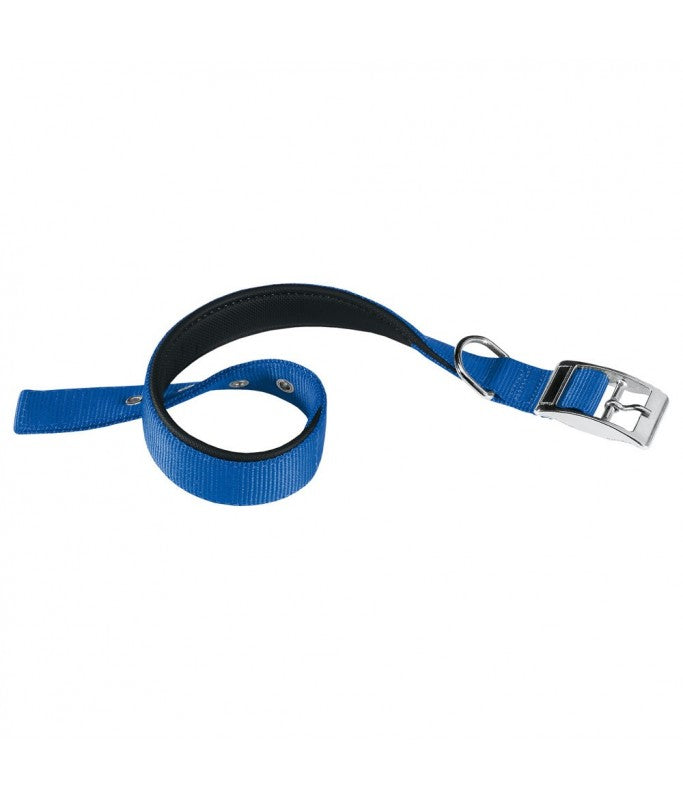 Ferplast Daytona C Nylon Dog Collar[Color - Blue, Dimension - 47-55cm x 30mm]