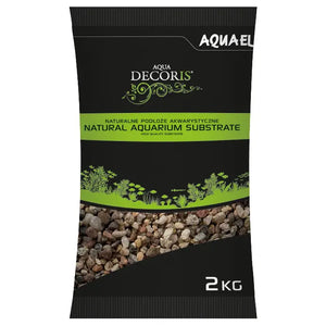 Aquael Natural Multicolored Gravel 3-5mm[Weight - 2Kg]