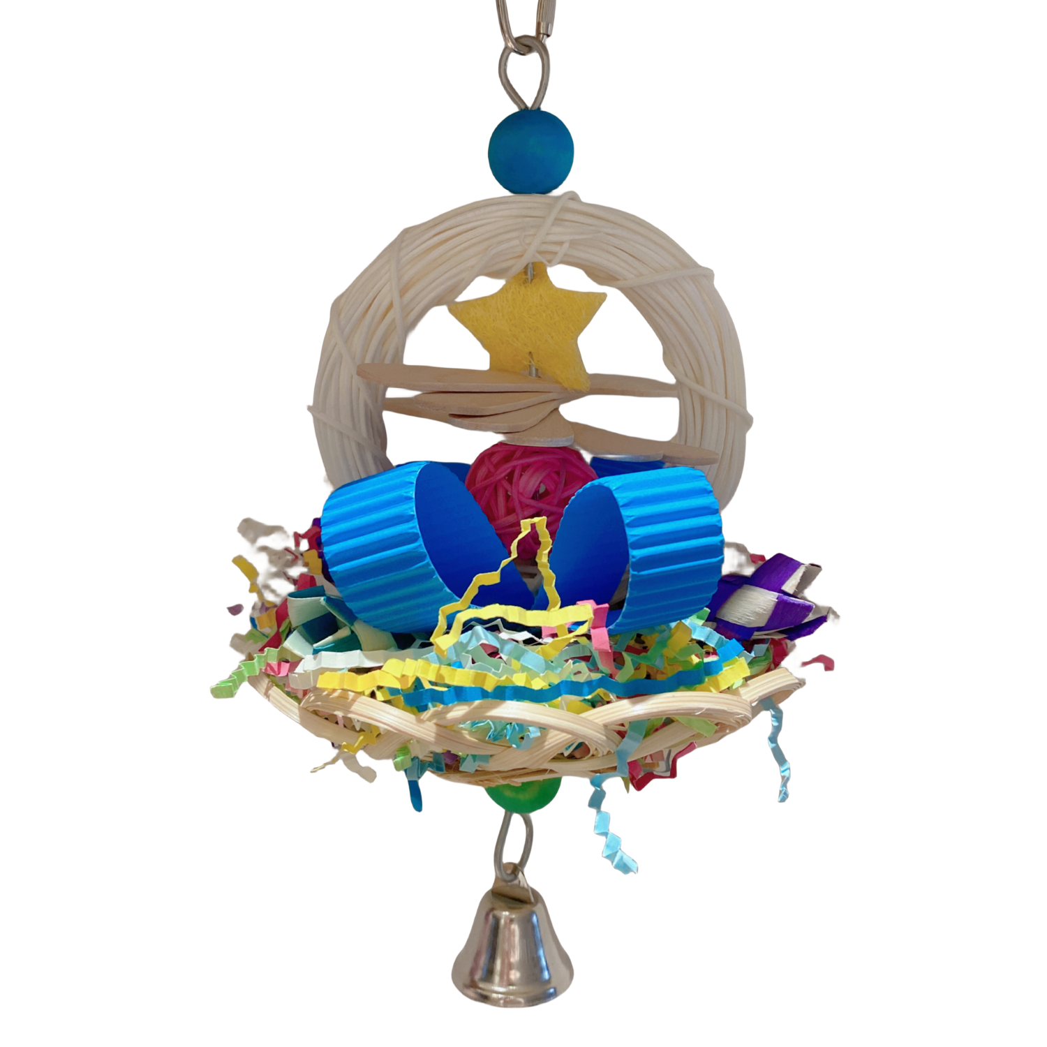 Vanpet Flower Basket Natural Bird Toy 25x12cm-BTLB01185