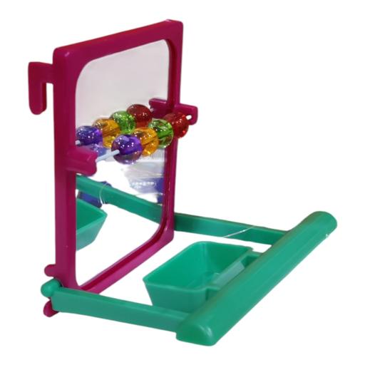 Pado Bird Toy Mirror[Dimension - 7.5 x 8.5 x 6.5 cm]