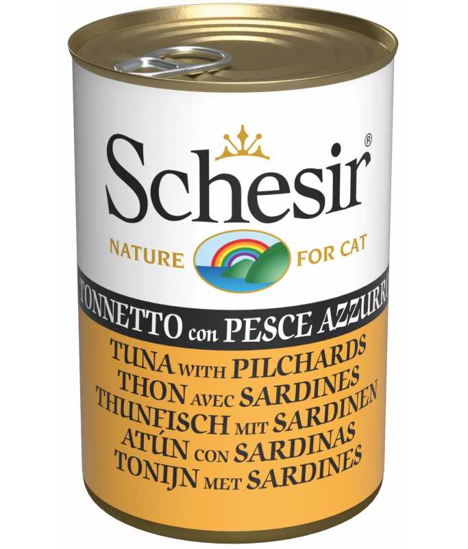 Schesir Cat Can-Wet Food Tuna with Pilchards- 140g (offer)