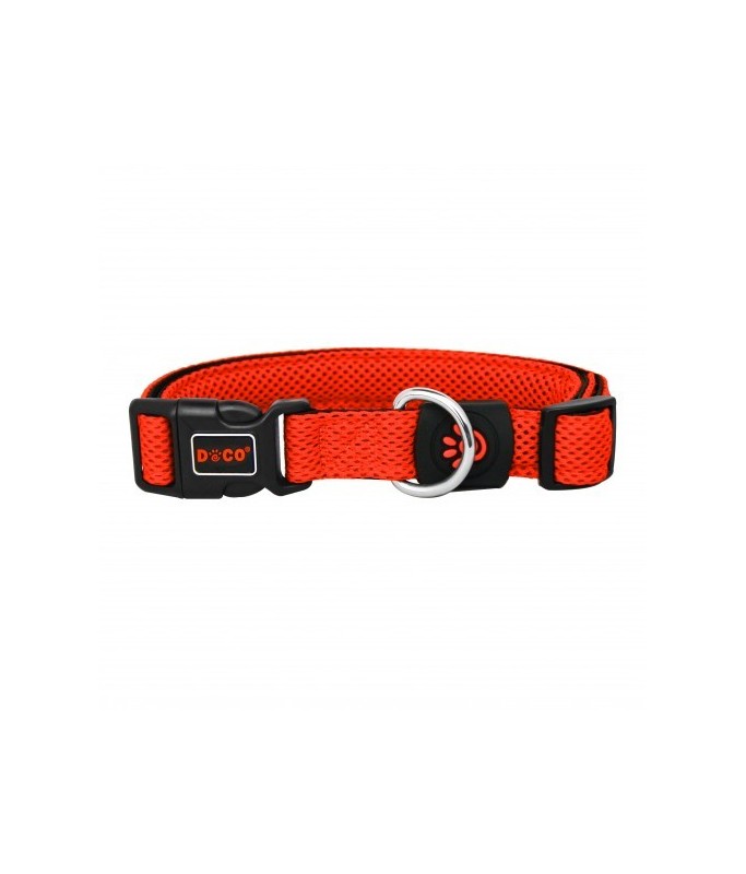 Doco Puffy Mesh Collar (DCA102)[Color - Orange, Size - L]