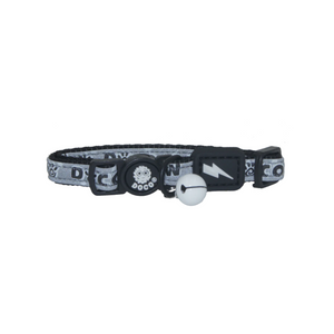 DOCO® Reflective Cat Collar  - Printed Pattern, 1.0 X 19-31cm(XS) Black