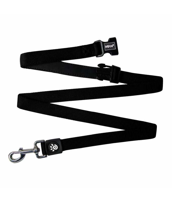DOCO® Easy-Snap -HANDS FREE Leash 6ft (DCS2072)[Color - Black, Size - S]