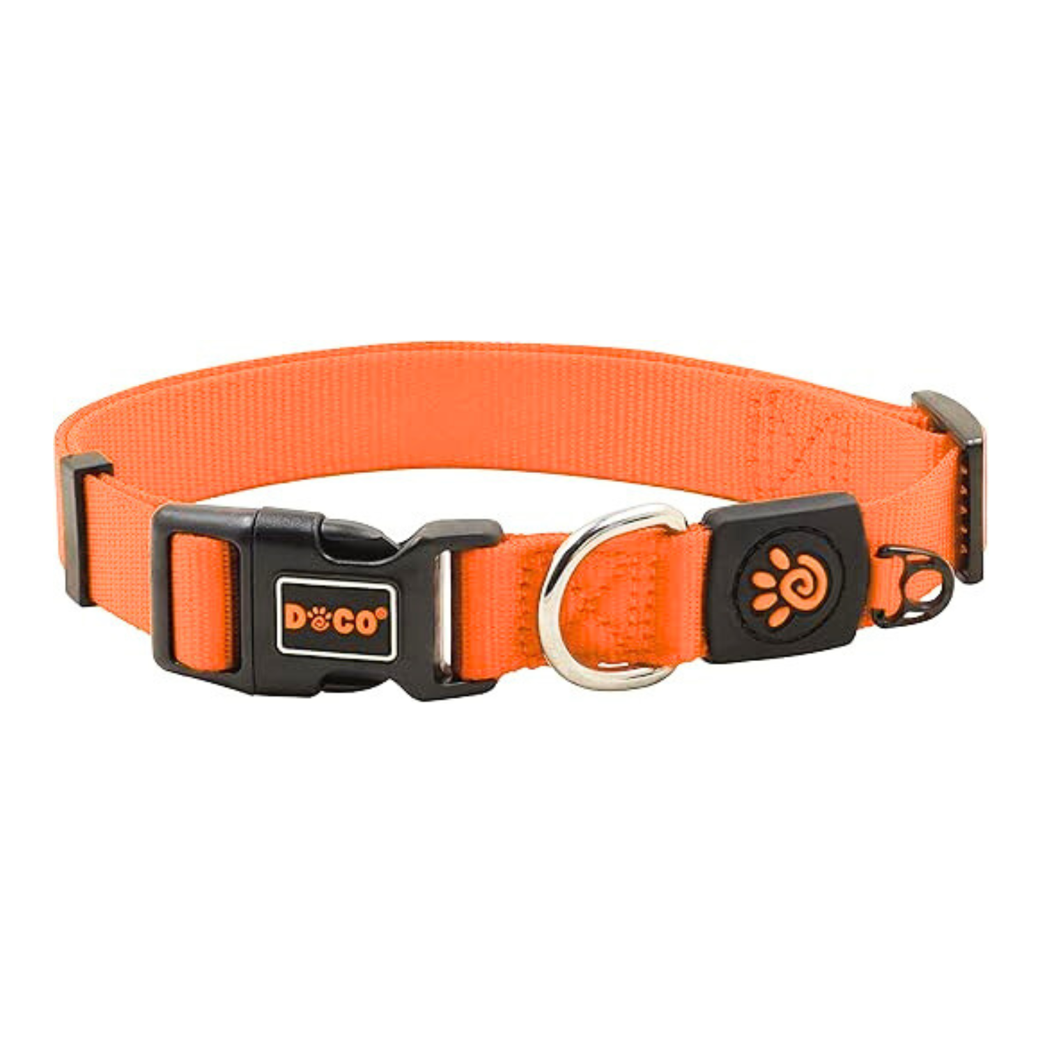DOCO Signature Nylon Collar (DCSN002)[Color - Orange, Size - M]