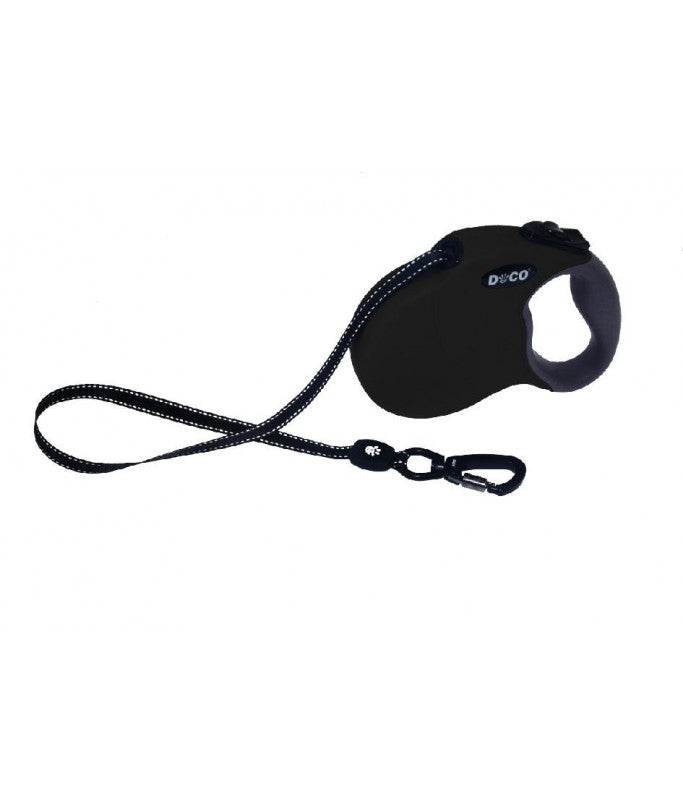 Doco All Day Adventure Retractable Leash[Color - Black, Size - M]