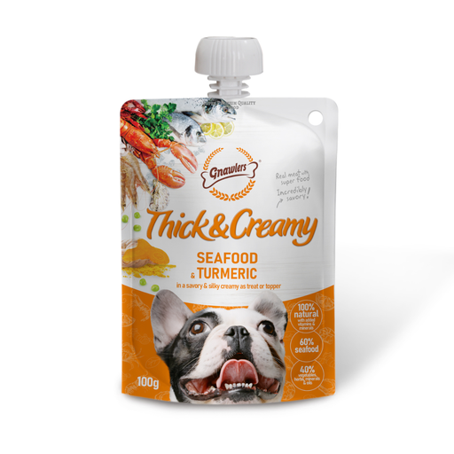 Gnawlers Thick & Creamy Dog Treat 100g-Seafood & Turmeric