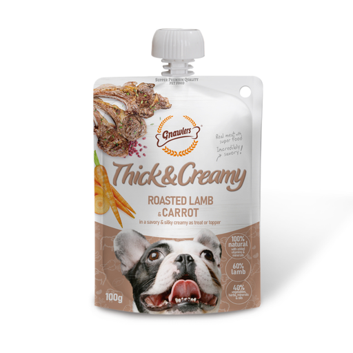 Gnawlers Thick & Creamy Dog Treat 100g-Roasted Lamb & Carrot