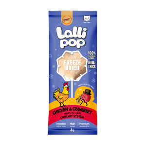 Gnawlers Freeze Dried Lollipop Cat Treat -Chicken & Cranberry 4g x15pcs-Urinary Support- [Display Box]