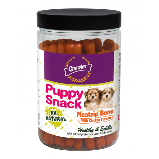 Gnawlers Meat Zip Bone Puppy Snack-Chicken 180g