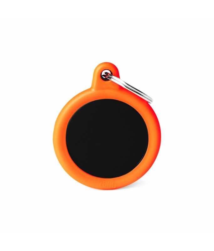 MY FAMILY CERCHIO ALLUMINIO NERO GOMMA ARANCIO HUSHTAG