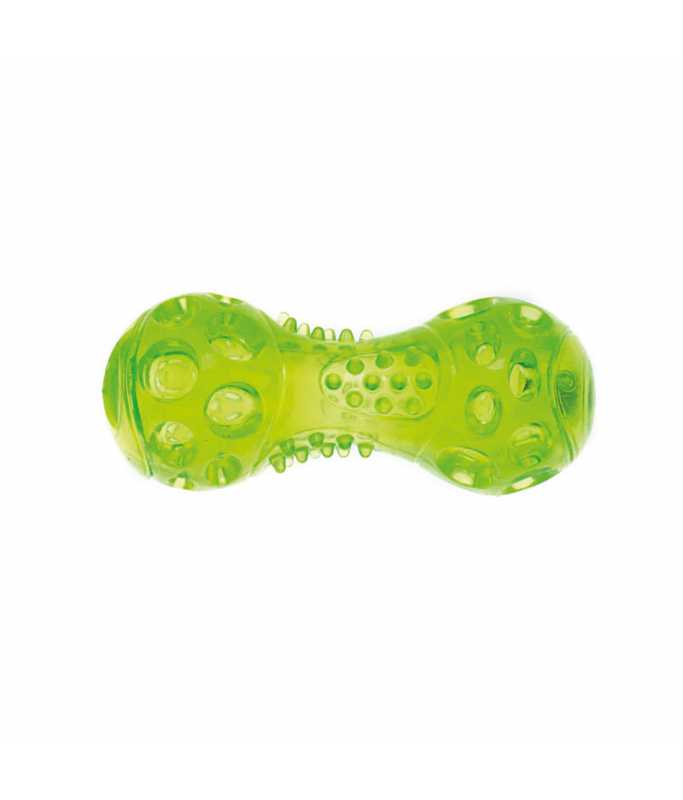 Imac TPR  Bone Toy  14.2x5.8x5.8 cm[Color - Green, Dimension - 14.2x5.8x5.8 cm]