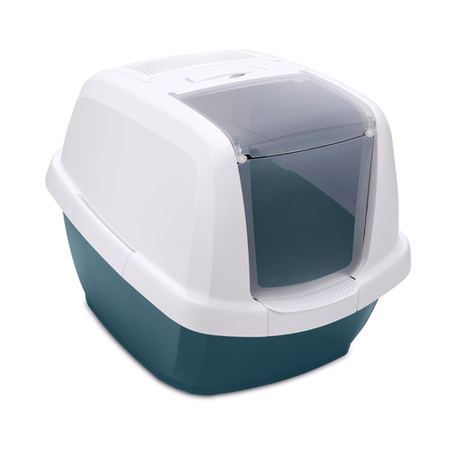 Imac Maddy Hooded Cat Toilet- Blue-White 62x49.5x47.5cm
