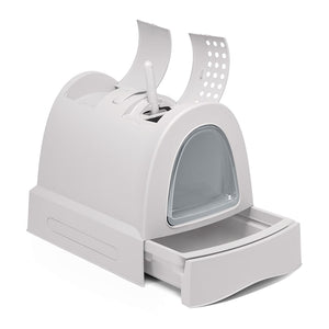 IMAC Zuma Litter Box For Cats - 40 x 56 x 42.5cm[Color - Blue,  Size - M]