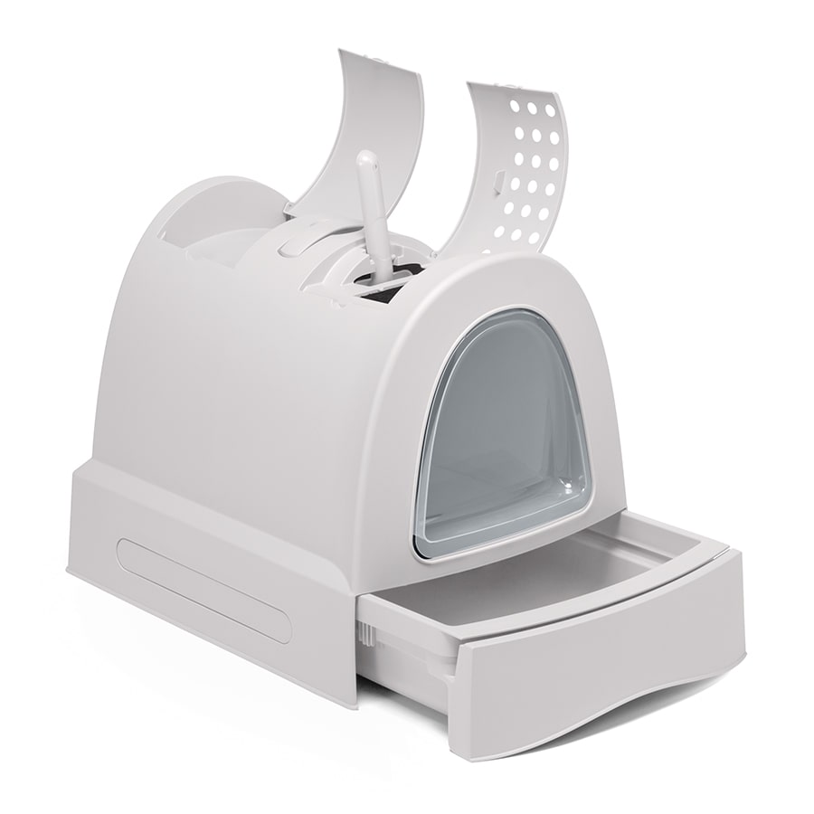 IMAC Zuma Litter Box For Cats - 40 x 56 x 42.5cm[Color - Blue,  Size - M]