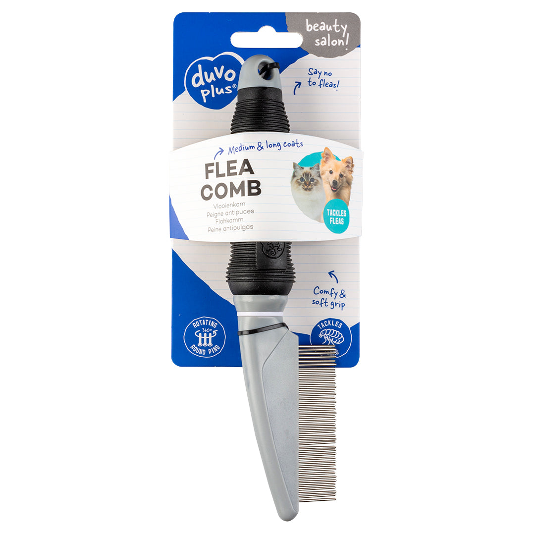 Duvo+ Flea Comb 42 Pins Black/Grey