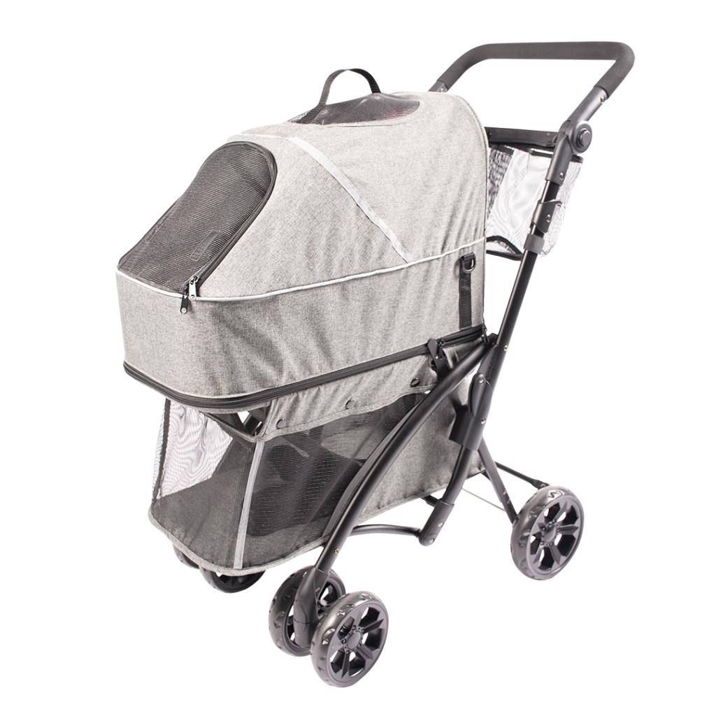 Duvo+ Pet Buggy Deluxe 79x46x99cm - Max. 15kg Grey