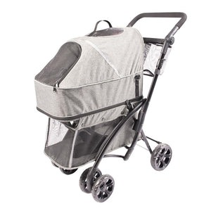 Duvo+ Pet Buggy Deluxe 79x46x99cm - Max. 15kg Grey