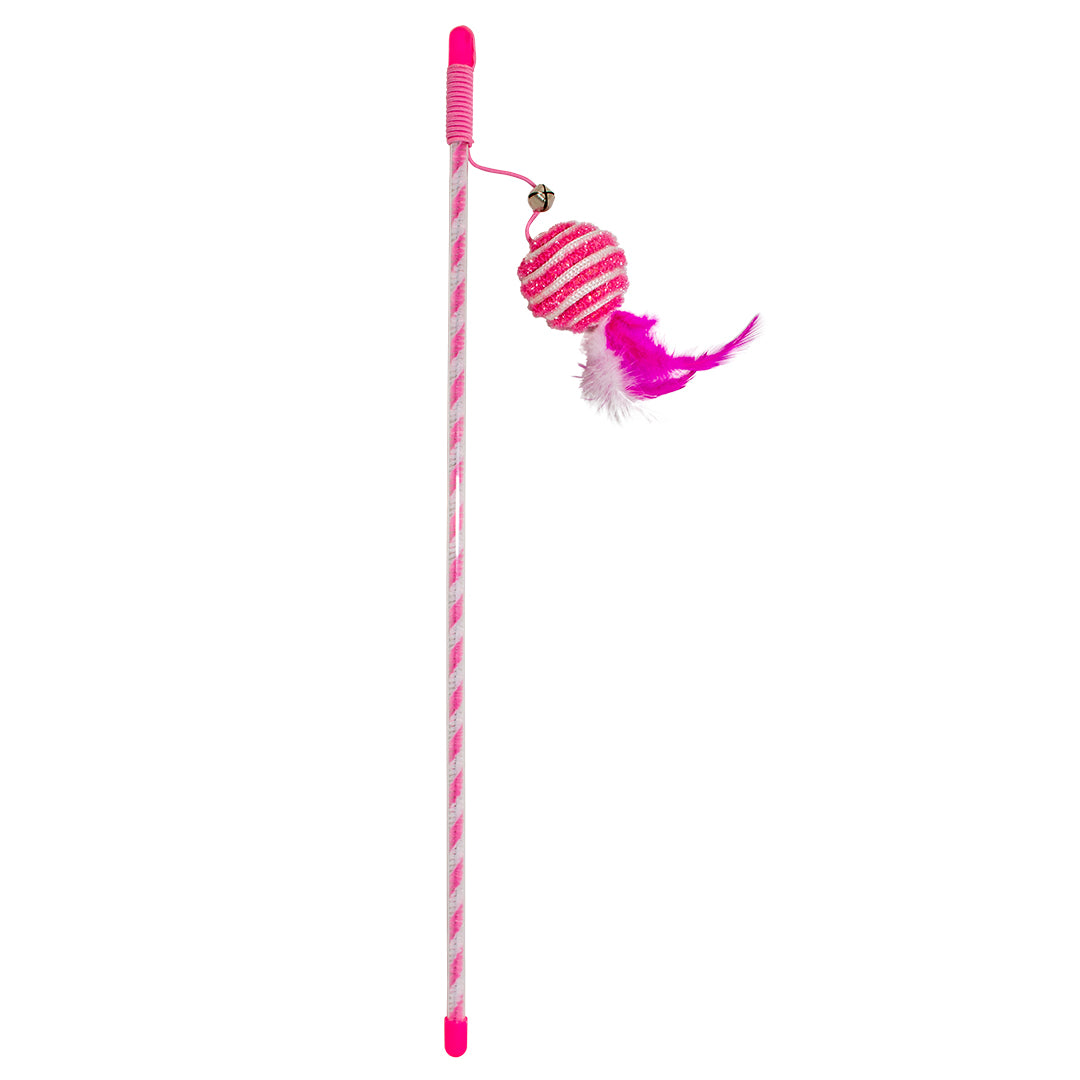 Duvo+ Playing Rod Catchy Glitter Ball 45.5X5X5cm Pink