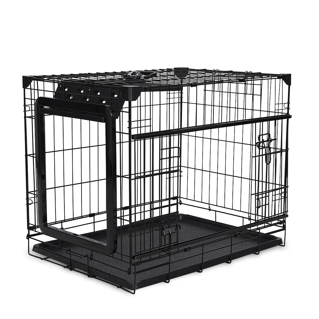 Duvo+ Topline Dog Crate Sliding & Folding Door 76X53X61cm Black