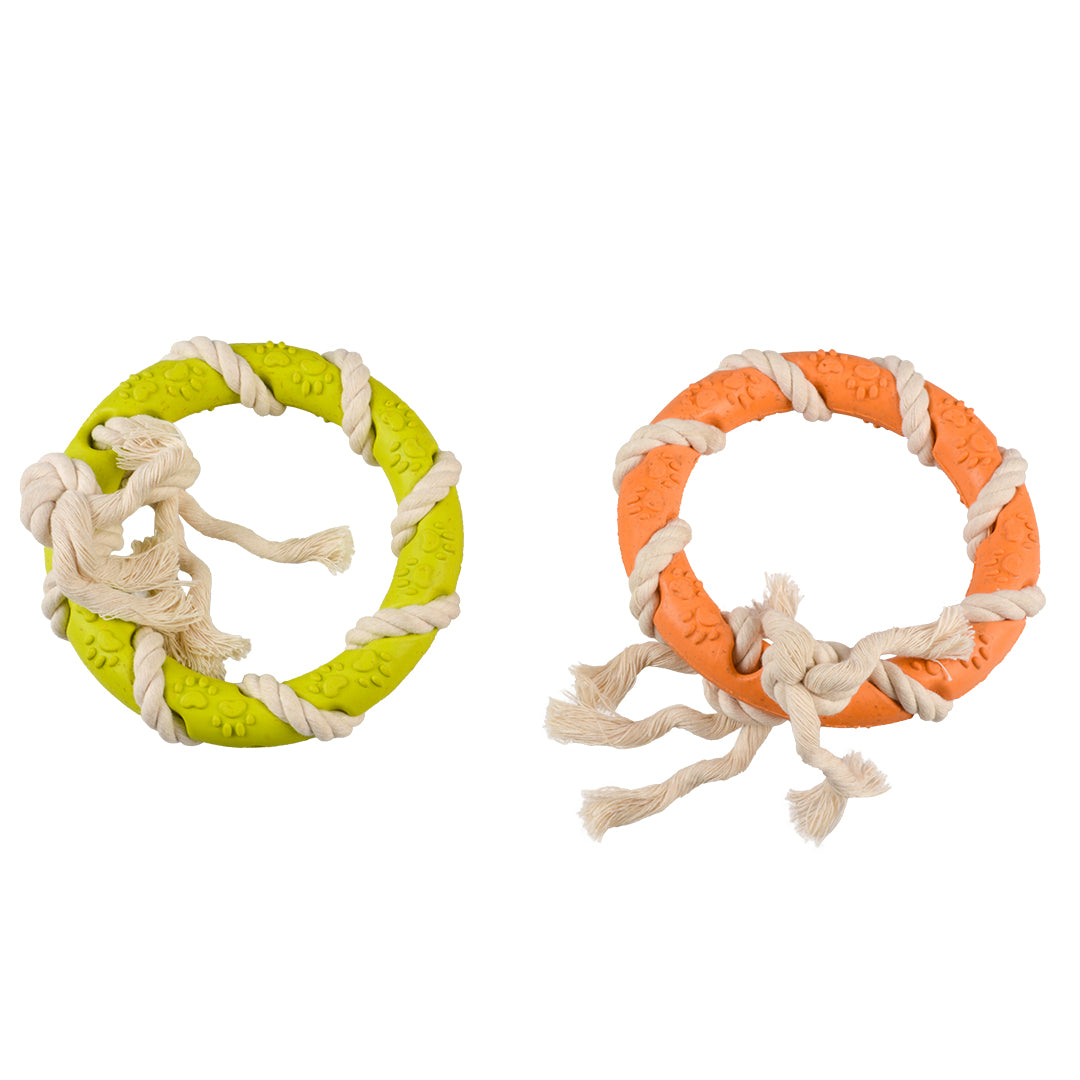 Duvo+ Eco Rubber Ring Bamboo/Rice + Cotton 12.5x12.5x3.2cm Mixed Colors