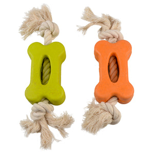 Duvo+ Eco Rubber Flat Bone Bamboo/Rice + Cotton 27x6.5x3.8 Cm Mixed Colors