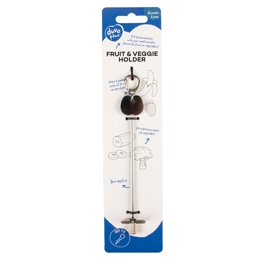 Duvo+ Fruit & Vegetable Holder With Hanger For Small Animals - Silver