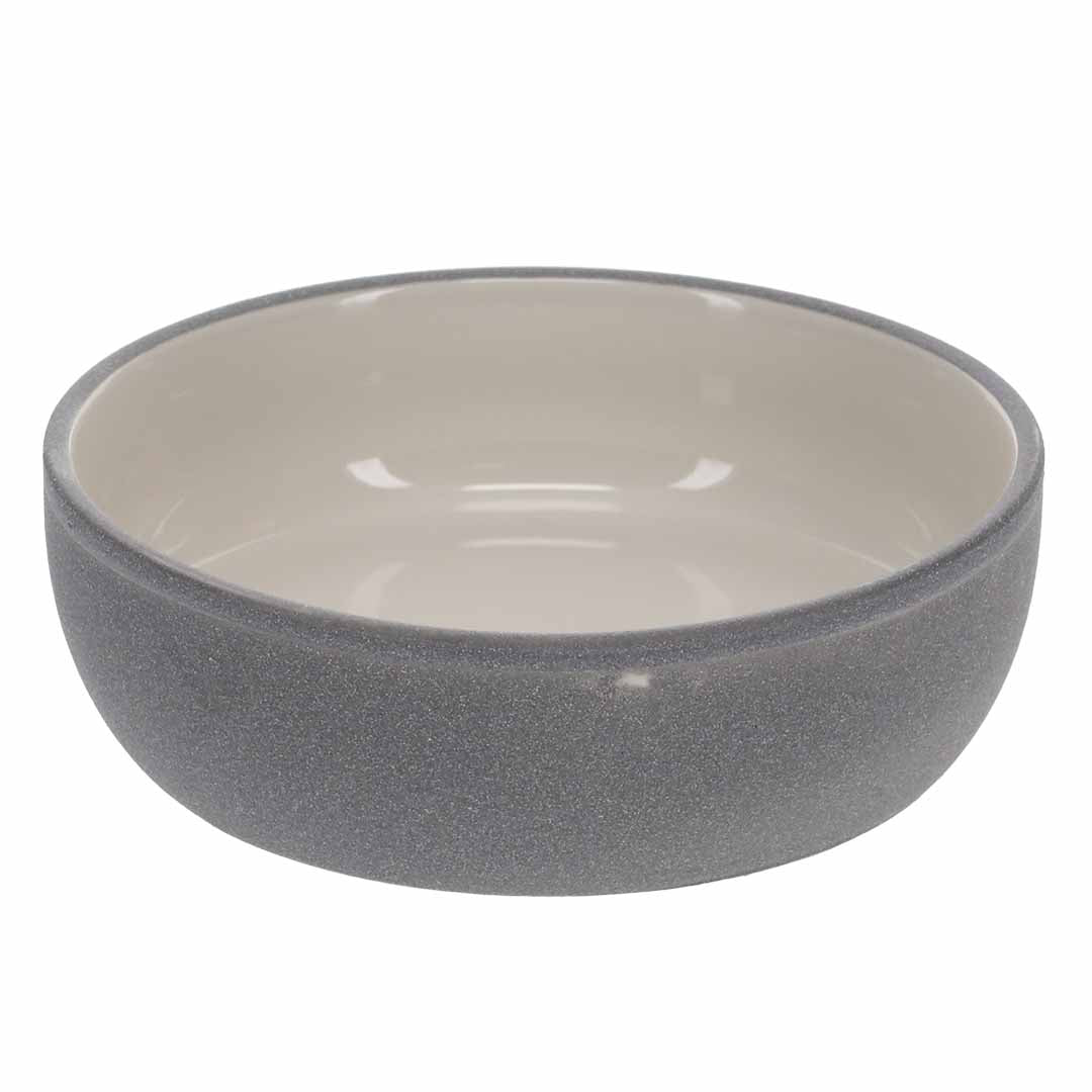 Duvo+ Feeding Bowl-Stone-Sandy ocean S - 380ml - 14x14x4cm Grey-blue