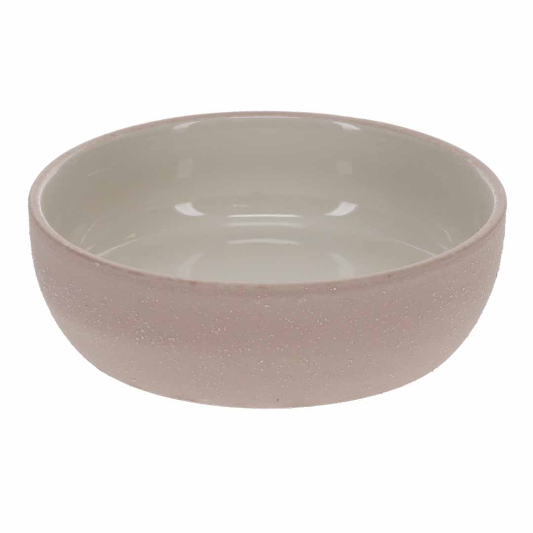 Duvo+ Feeding Bowl-Stone-Sandy coral S - 380ml - 14x14x4cm Pink