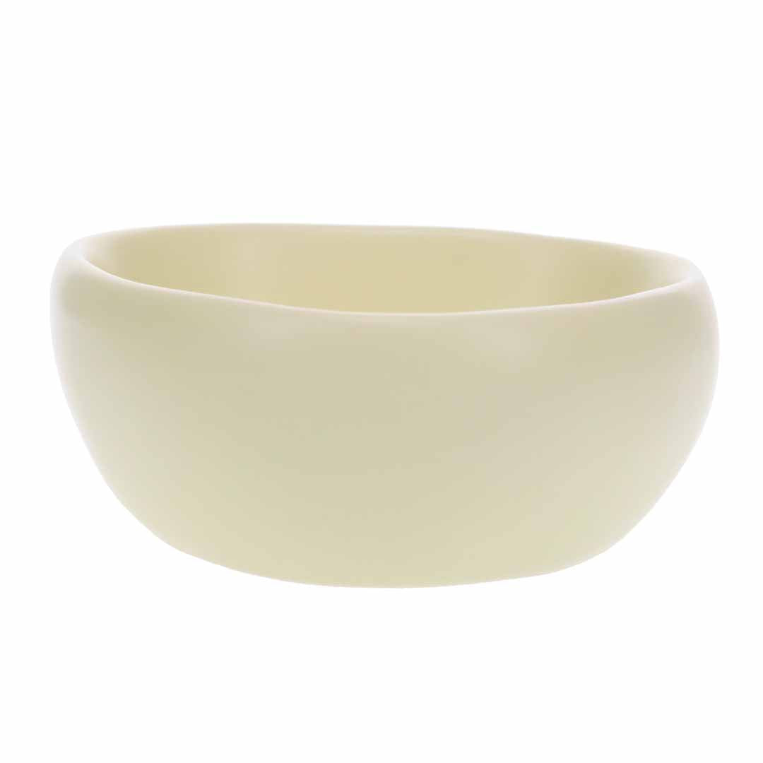 Duvo+ Feeding Bowl-Stone-Triangle bull's eye M - 300ml - 13.5x13.5x6cm Yellow-green