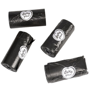 Duvo+ Classic Poo Bag Black 8 x 20pcs [Count - 8]