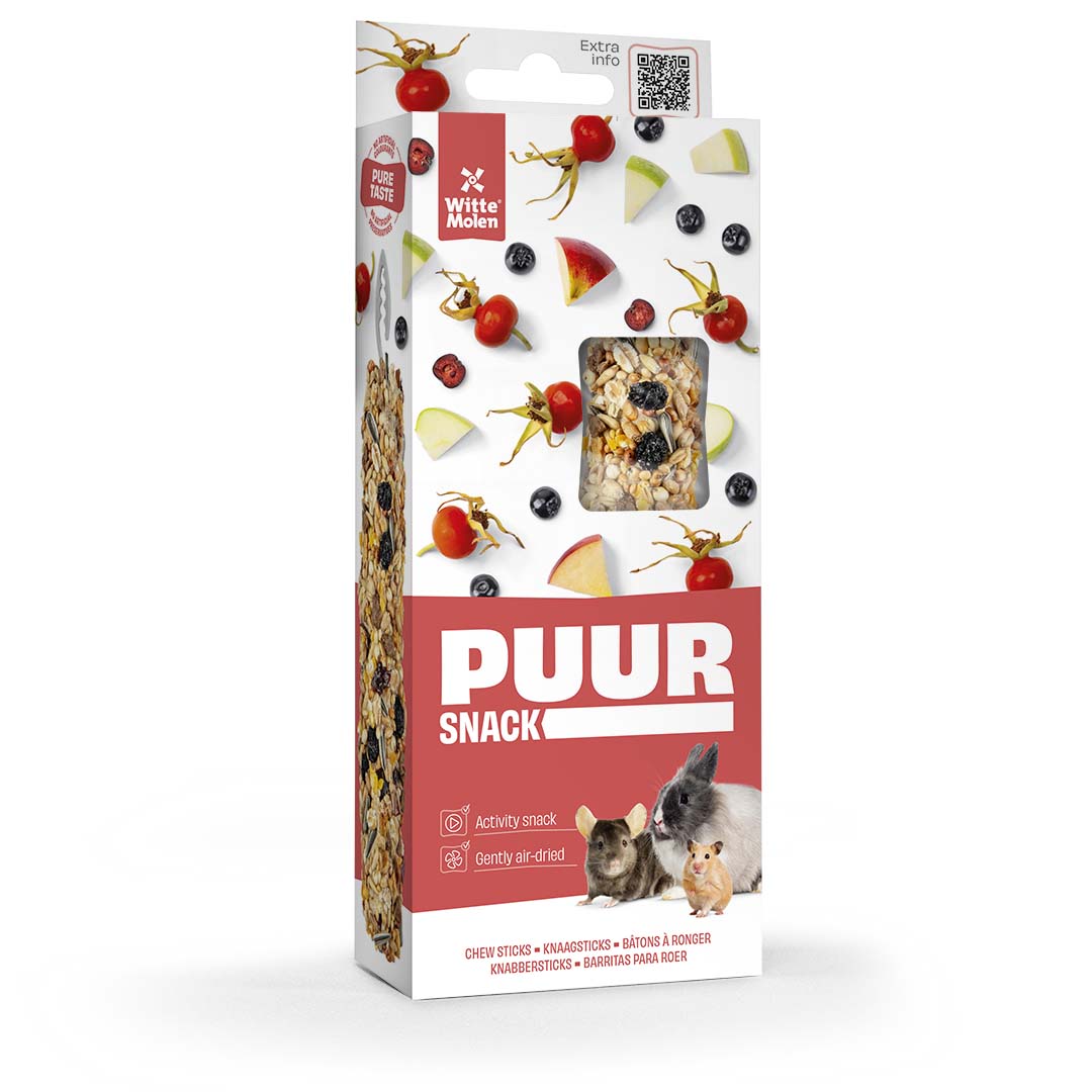 Witte Molen Chew Sticks With Apple & Chokeberry For Rabbit & Small Animals - [Weight - 100g]