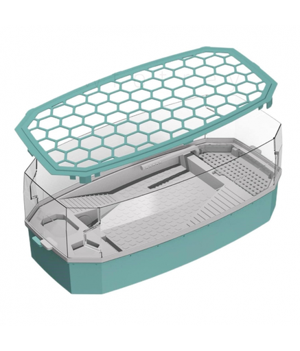 Nomoypet Detachable Escape Proof Turtle Tank Without Pump NX-35 Large - 63x31x24cm [Color - Blue]