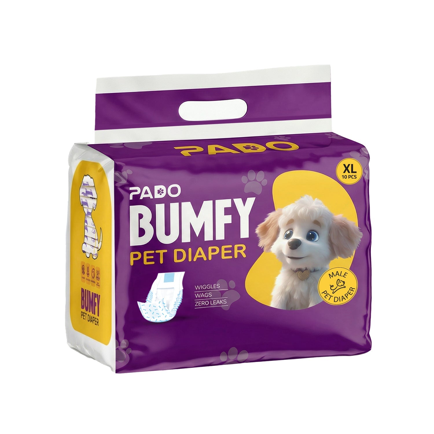 Pado Bumfy Pet Diaper For Male - 10pcs [Size-XL]
