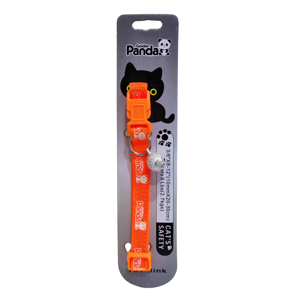 Golden Panda Glowing Night Cat Collar 10mmx20-30cm