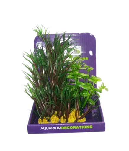 Yusee Aquarium Decoration - Artificial Plant - YS-40102 (15cm)[Size - M]